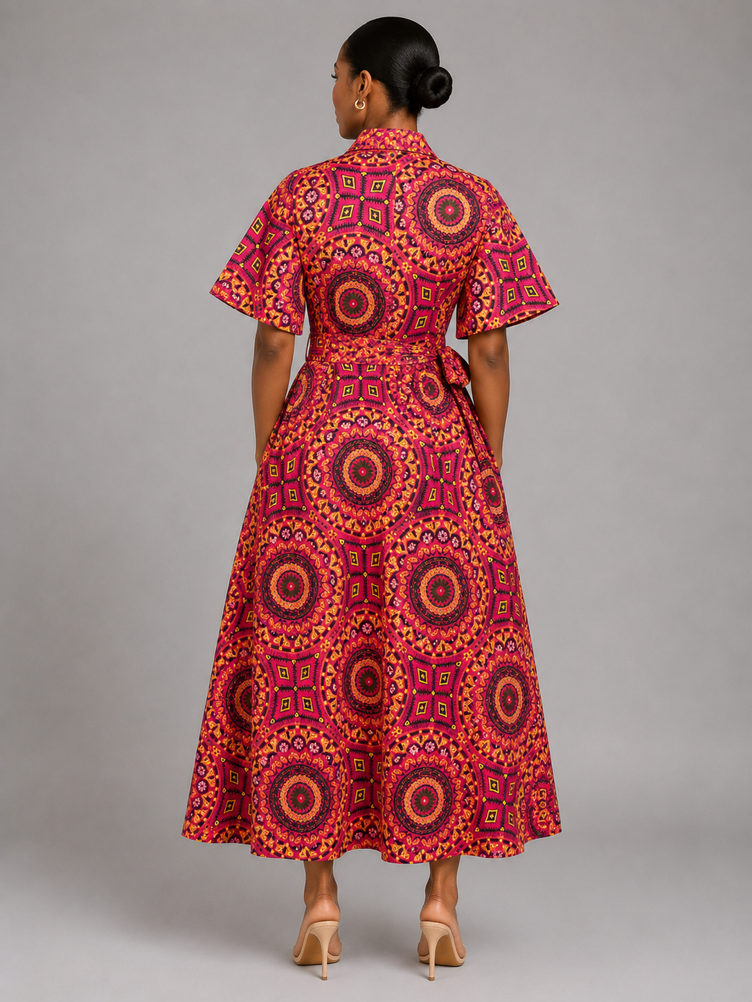 Mandala African Print Maxi Dress