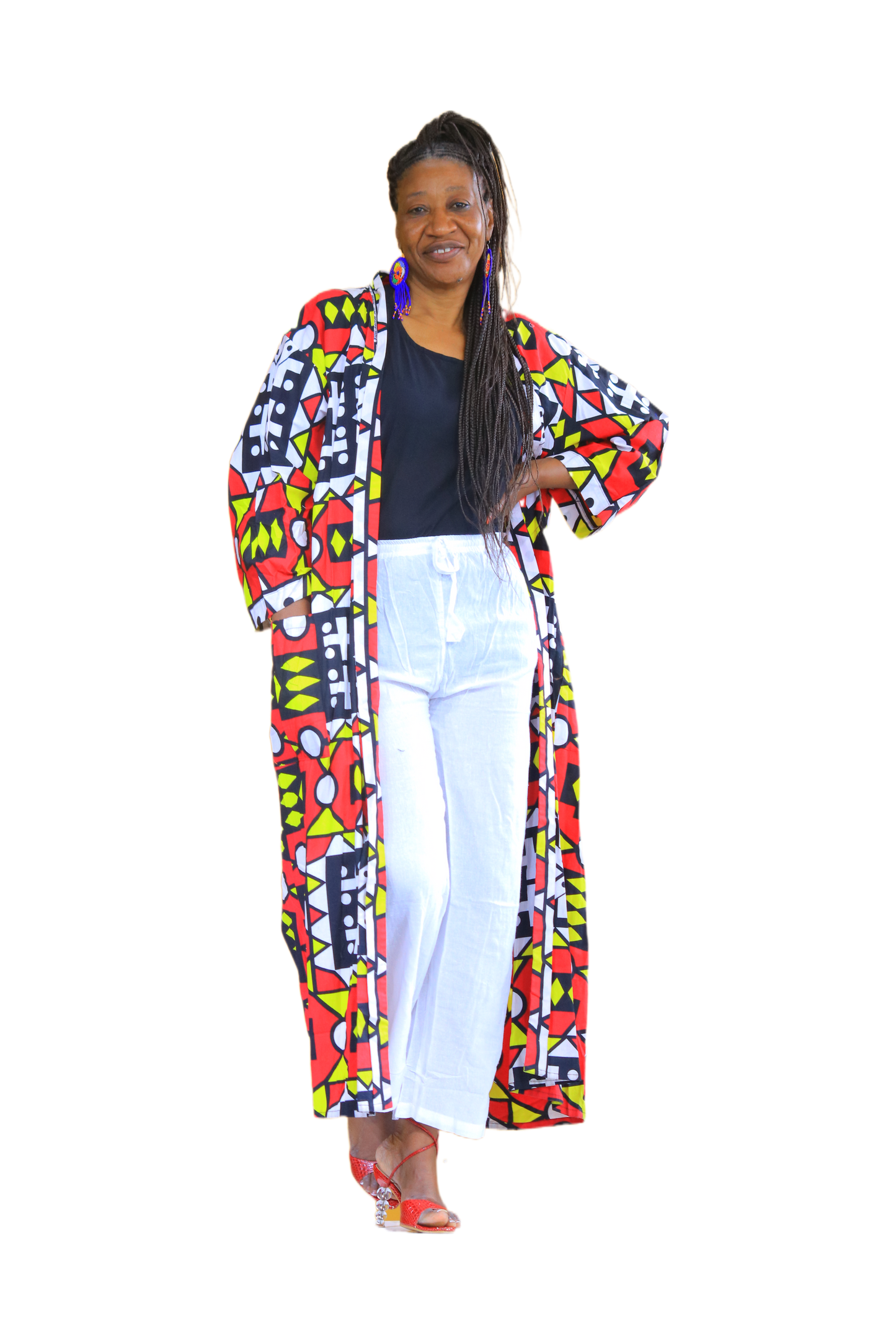 Red Patchwork Kimono Rope