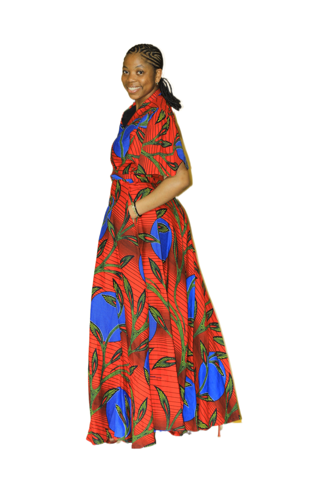 Ladies Long Wrap Dress