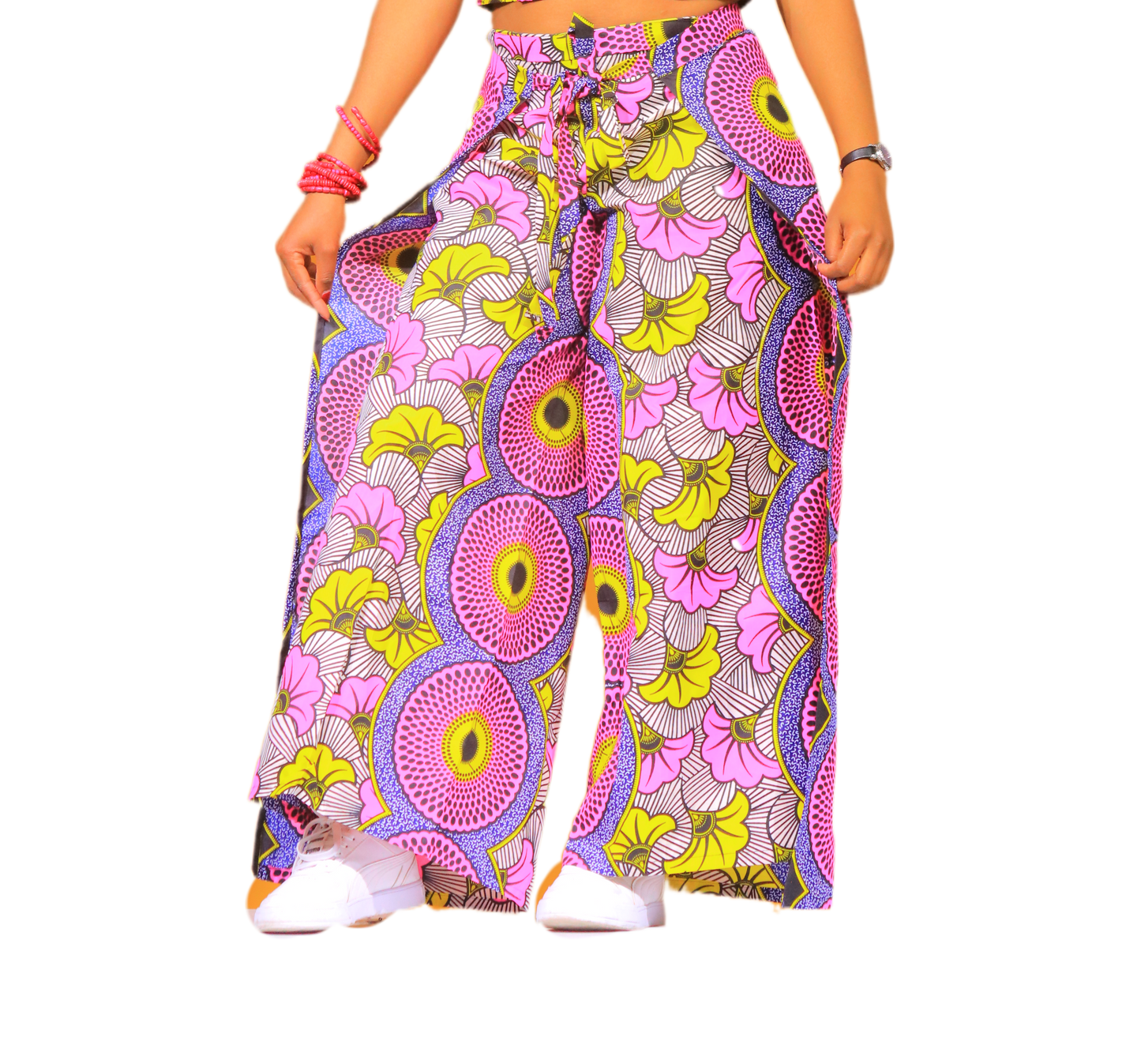 Ladies Sleeveless Crop Top and Wrap Pants set