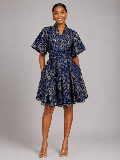 Zuri Heritage African Print Wrap Dress
