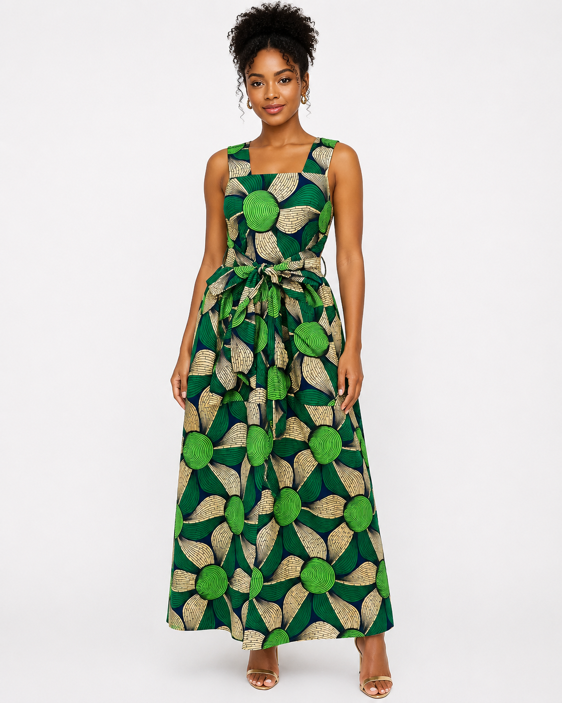 Green Ankara Maxi Dress