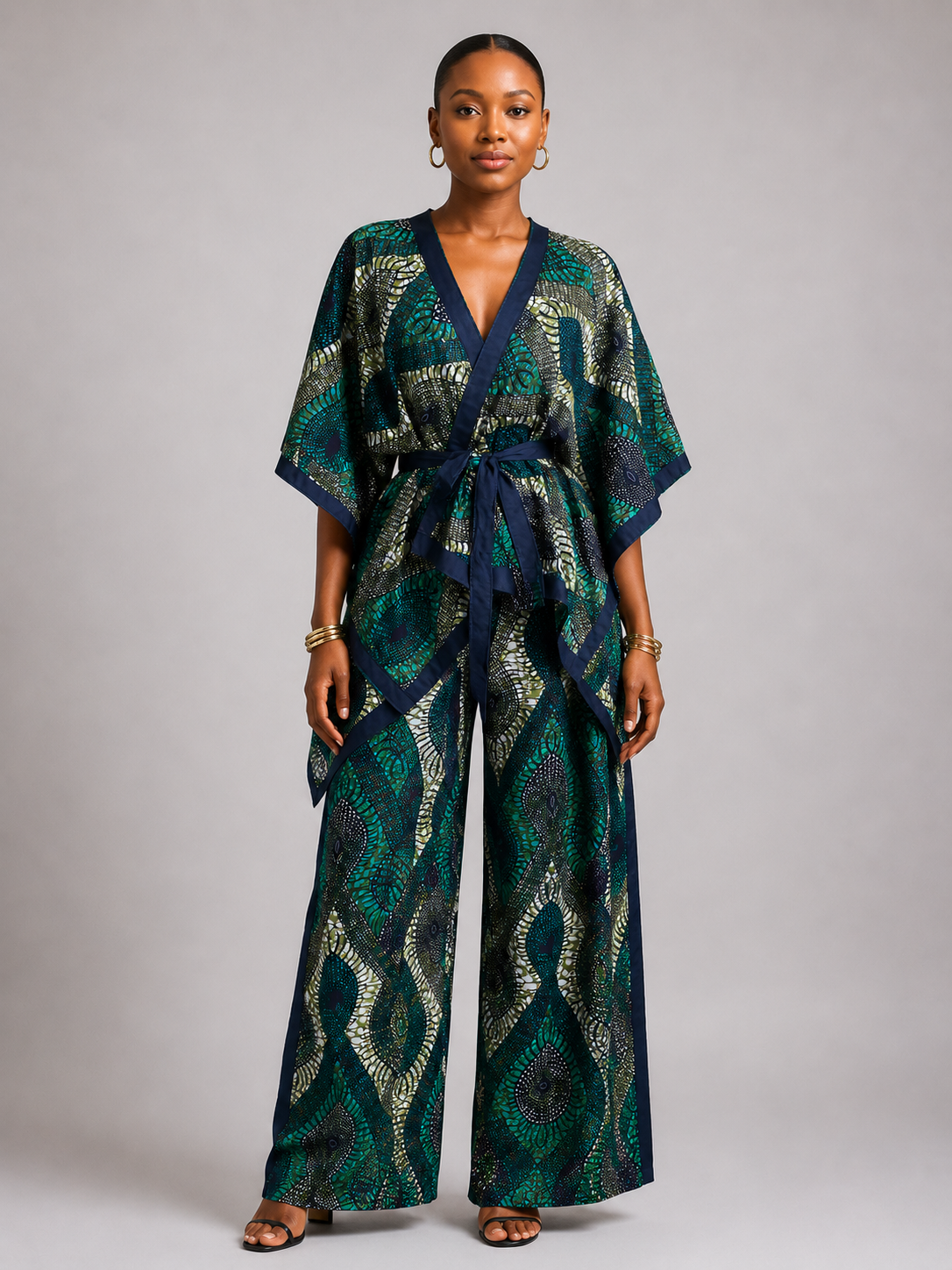 Emerald Nia Wide-Leg Two-Piece Set