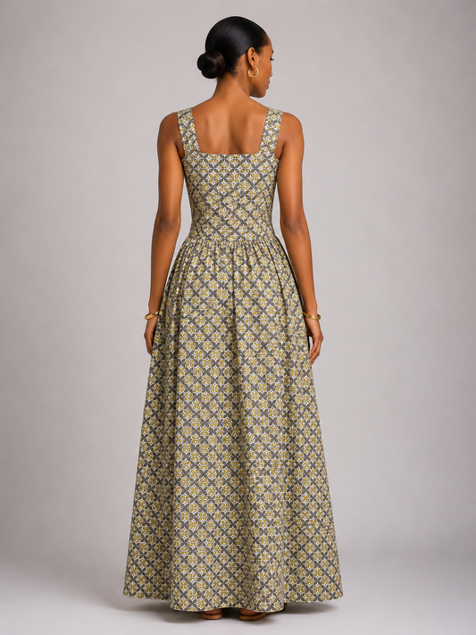 Amara Grace African Print Maxi Dress