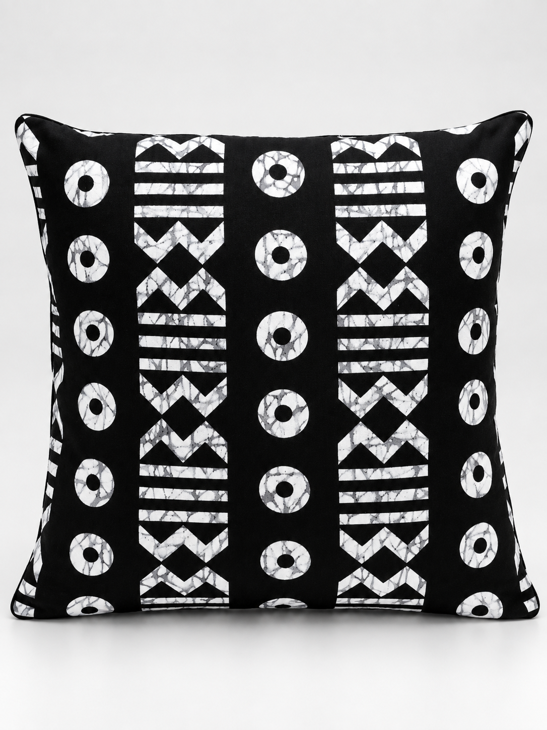 Monochrome Heritage African Print Cushion