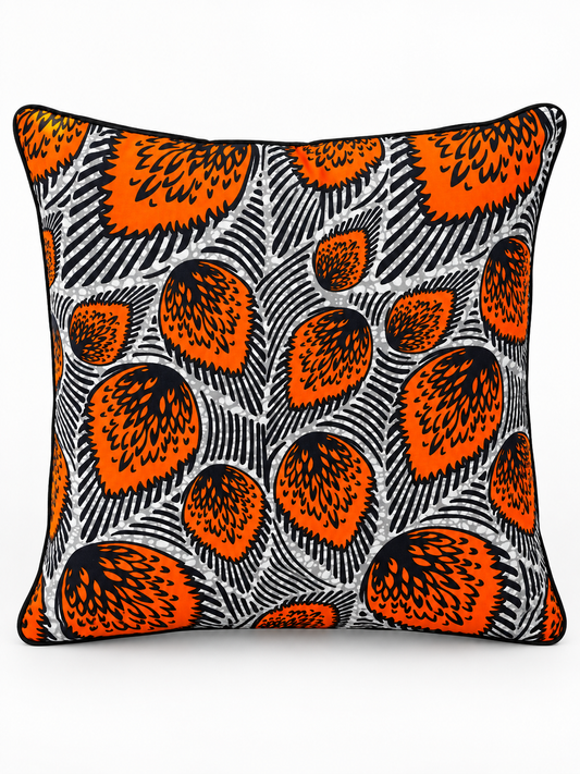 Sunset Bloom African Print Cushion