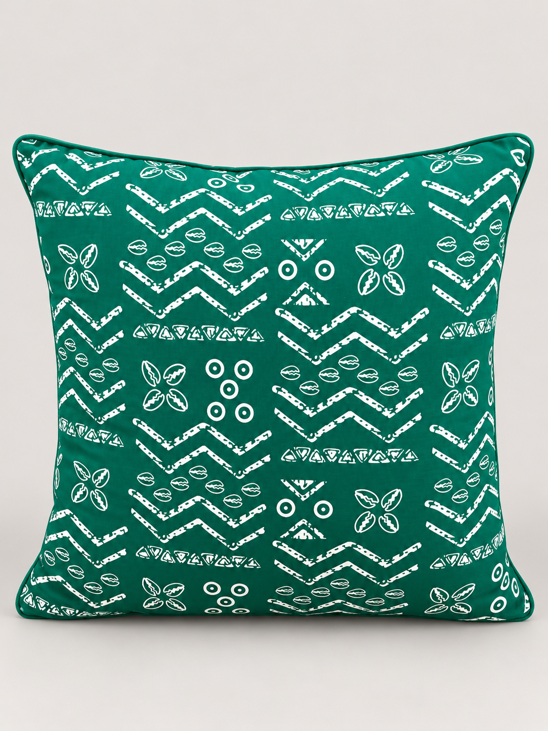 Emerald Heritage African Print Cushion