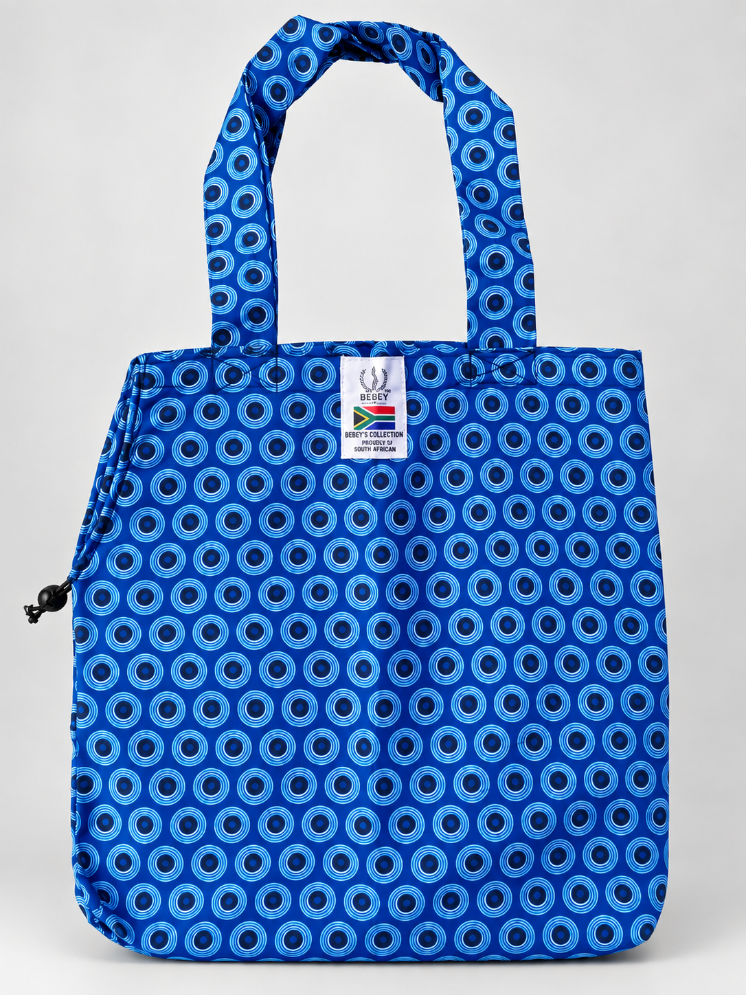 Indigo Circle African Print Tote Bag