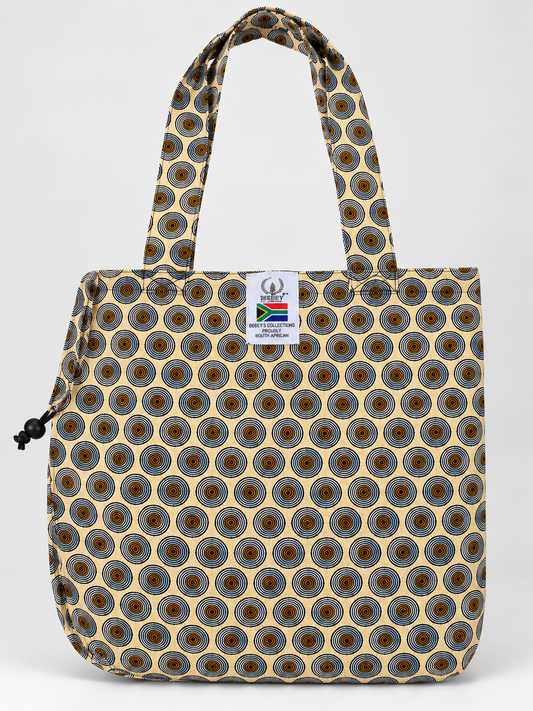 Circle Print African Tote Bag