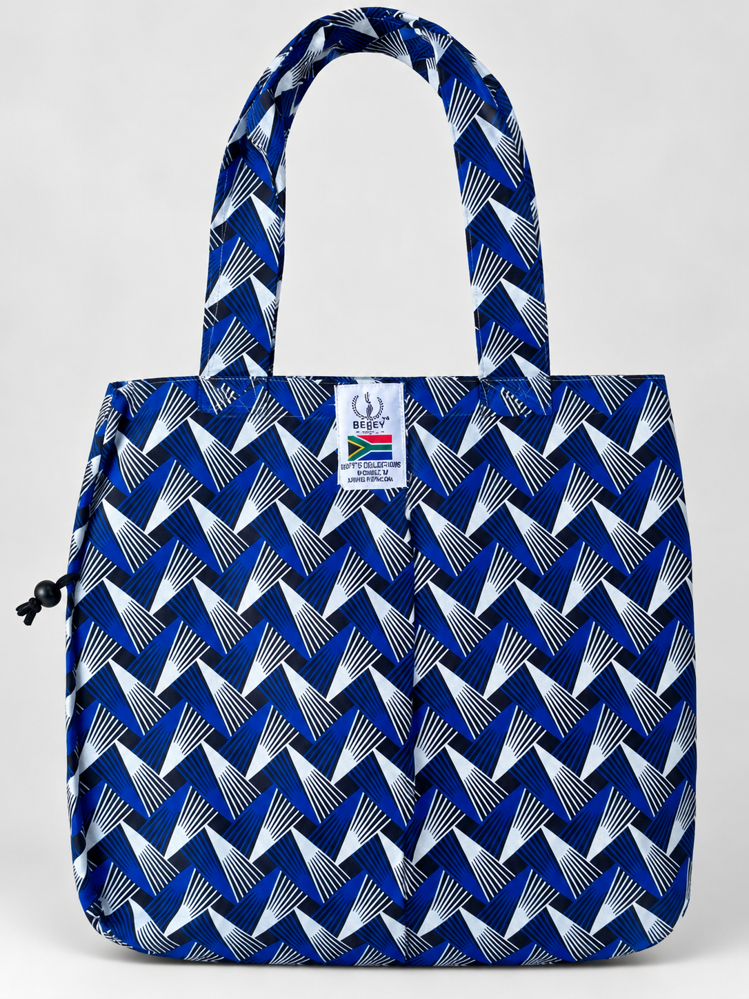 Royal Blue Geometric African Print Tote Bag