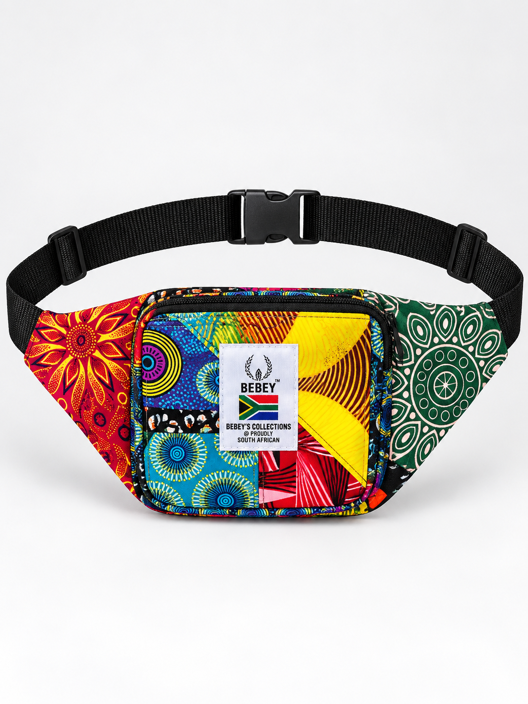 Mosaic Patchwork African Print Waist Bag