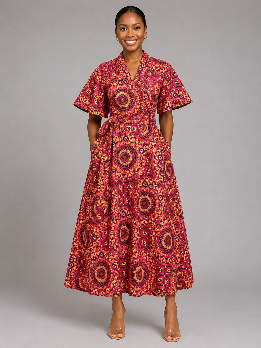 Mandala African Print Maxi Dress