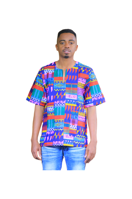 Royal Blue Adinkra T-Shirt