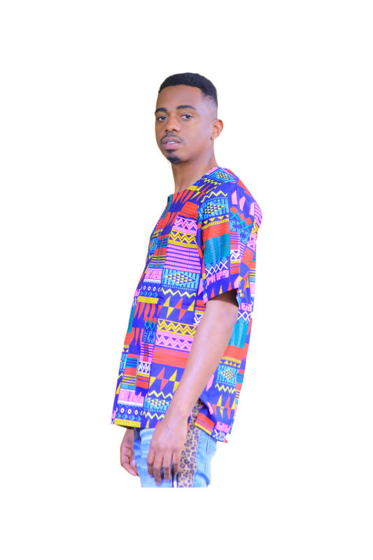 Royal Blue Adinkra T-Shirt