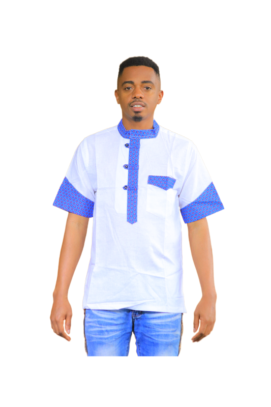 Men’s 3-Button Shweshwe Shirt