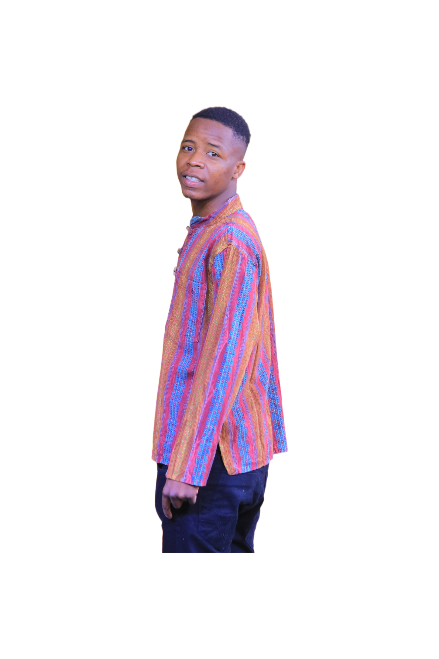 Men’s Tribal Stripe Cotton Shirt