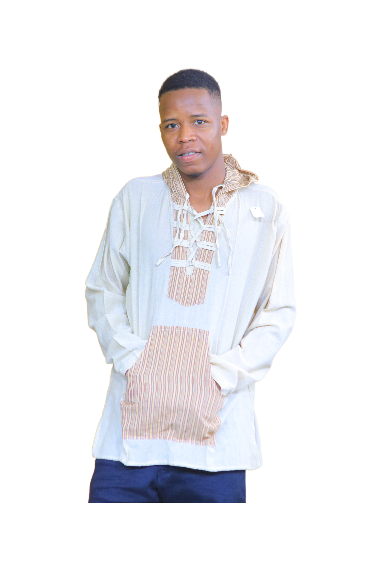 Men’s Natural Weave Hooded Top