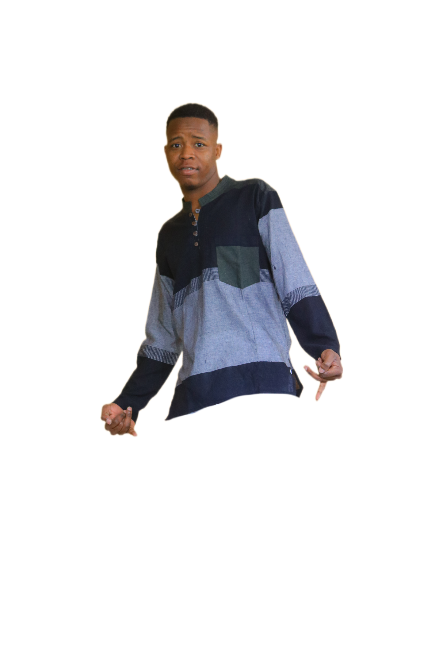 Men’s Black & Grey Long Sleeve Shirt & Jogger Pants Set