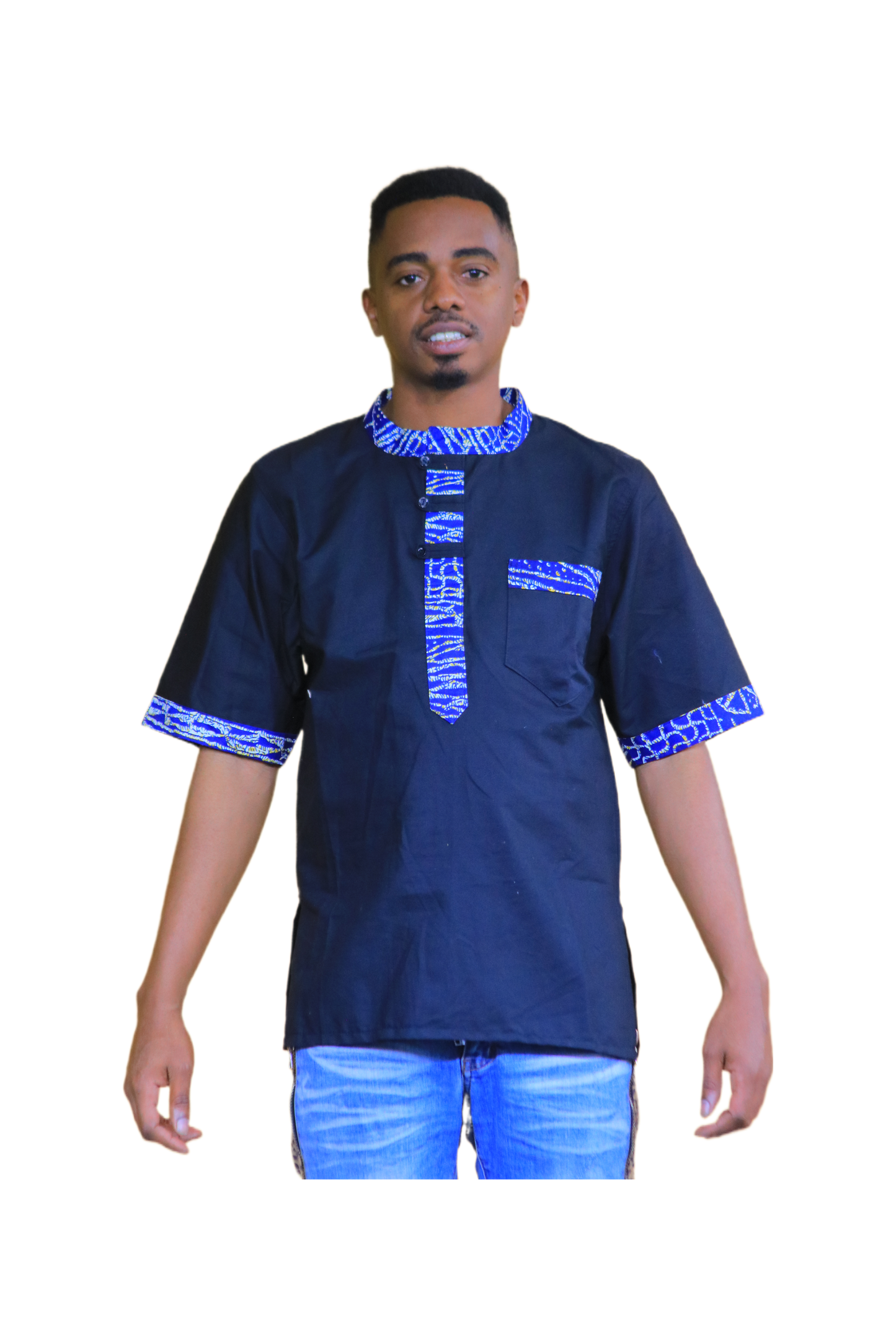Men’s 3-Button Shweshwe Shirt