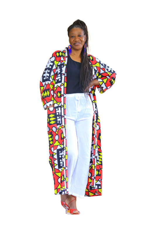 Red Patchwork Kimono Rope