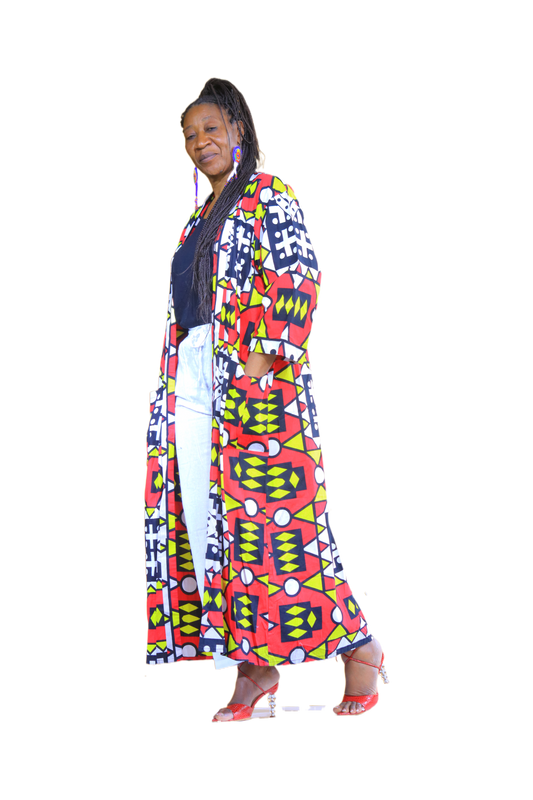 Red Patchwork Kimono Rope