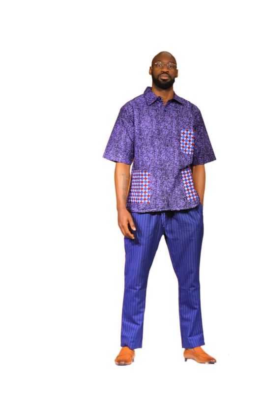 Men’s Short Sleeve Contrast Pocket Shirt
