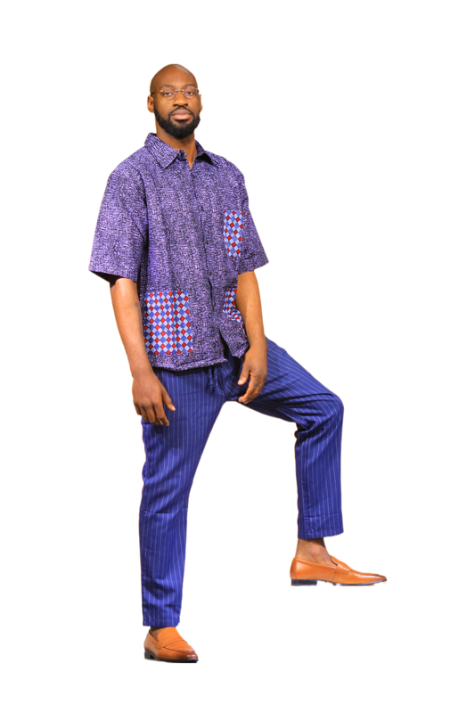 Men’s Short Sleeve Contrast Pocket Shirt