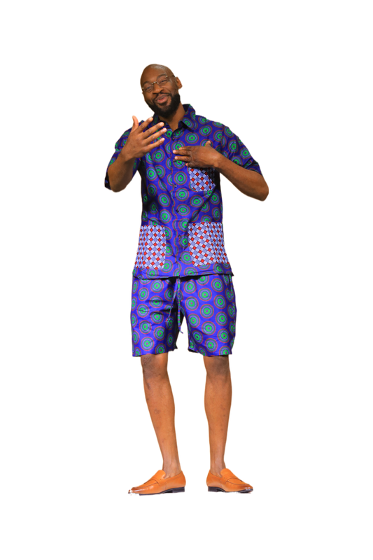 Men’s Short Sleeve Shirt & Summer Shorts Set