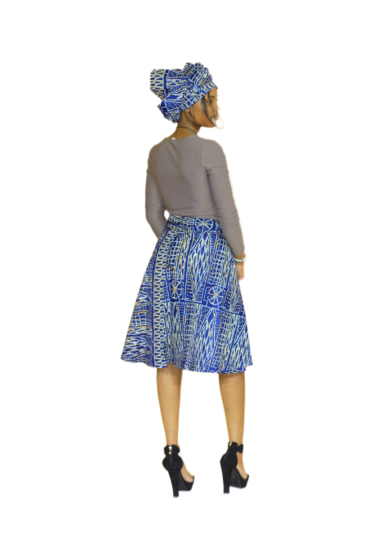 Ankara Royal Blue Skirt