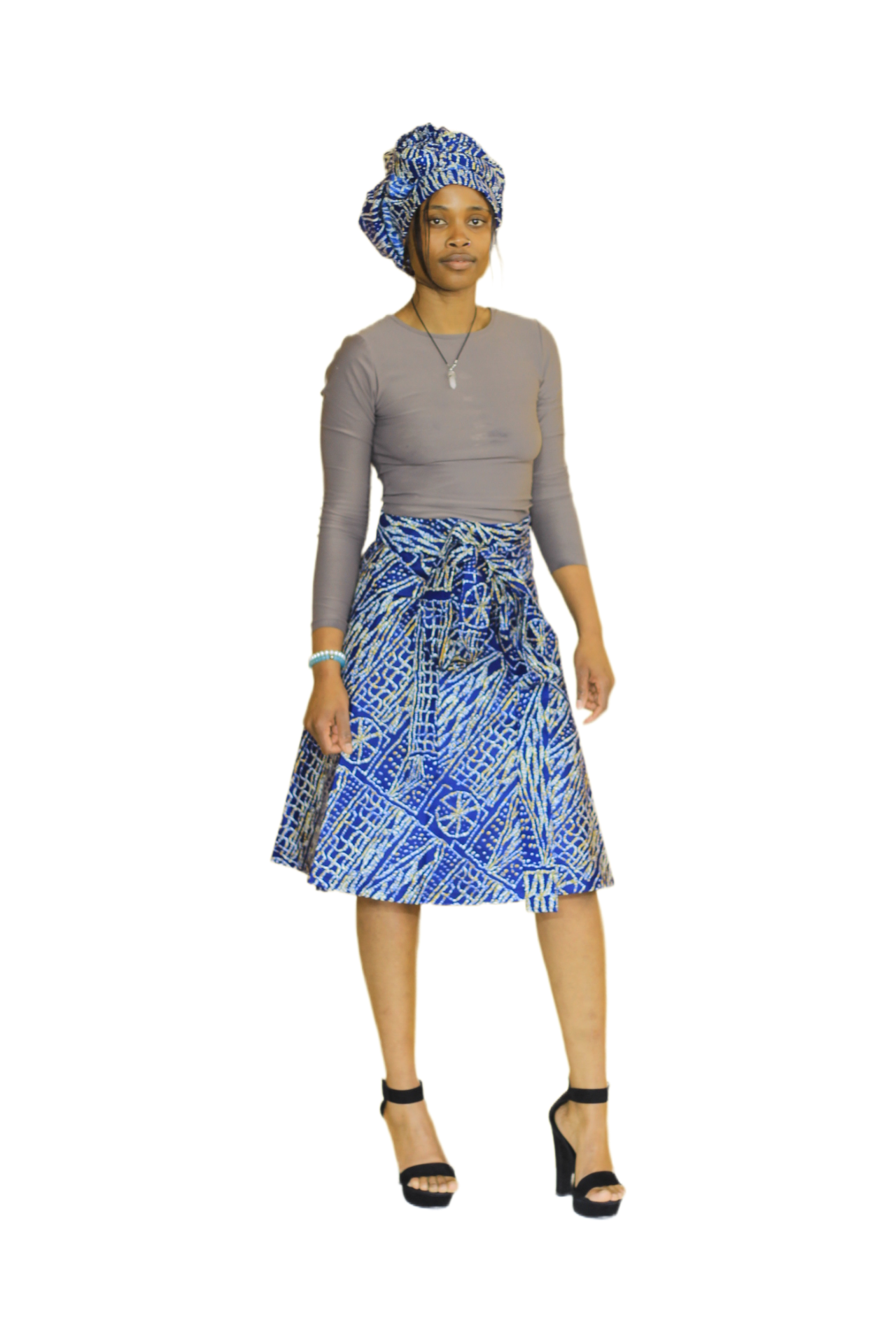 Ankara Royal Blue Skirt