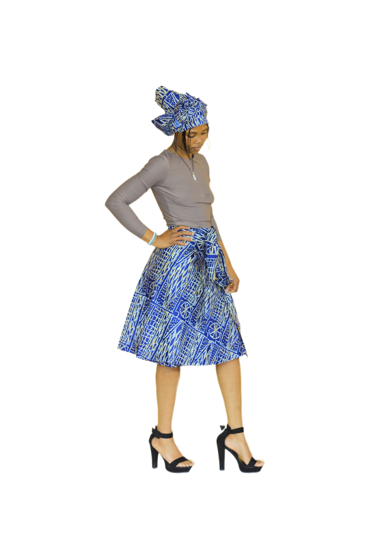 Ankara Royal Blue Skirt