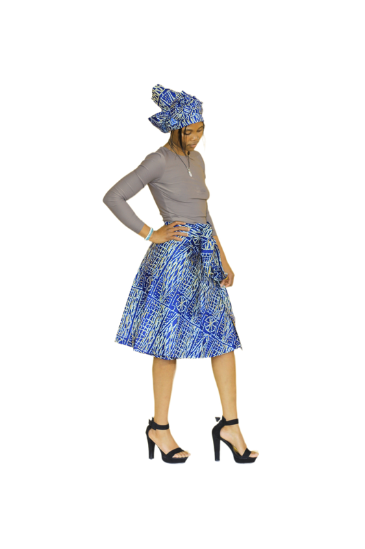 Ankara Royal Blue Skirt