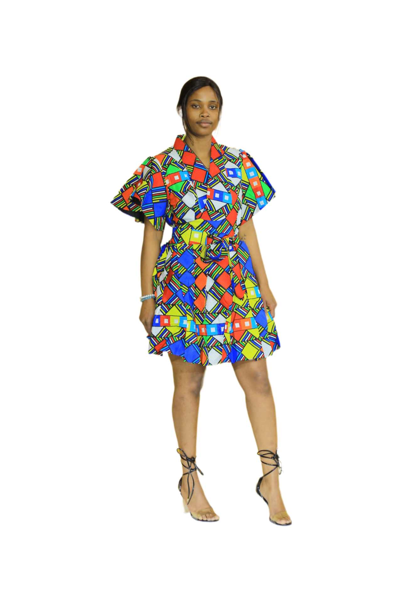 Ndebele Print African Shirt Dress – Bold Ankara Style