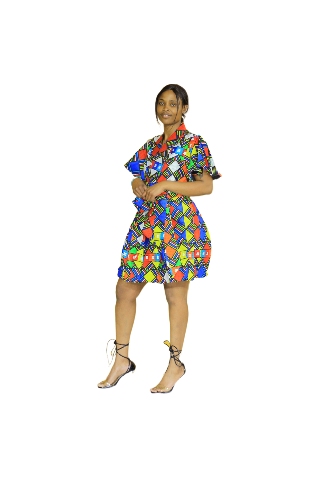 Ndebele Print African Shirt Dress – Bold Ankara Style