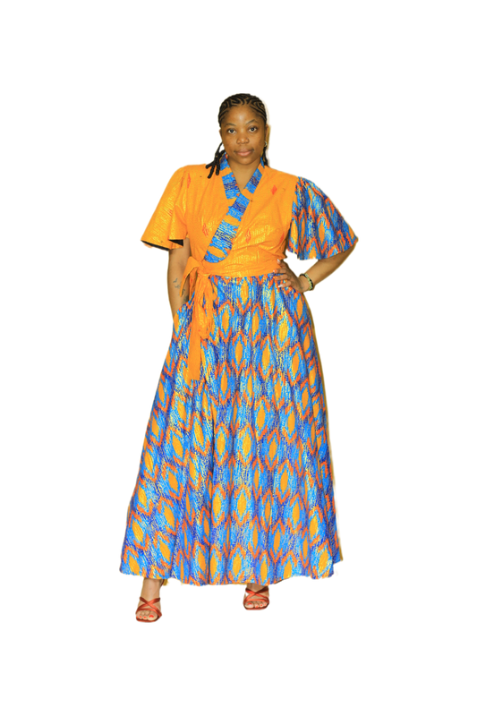 Ladies Long Wrap Dress