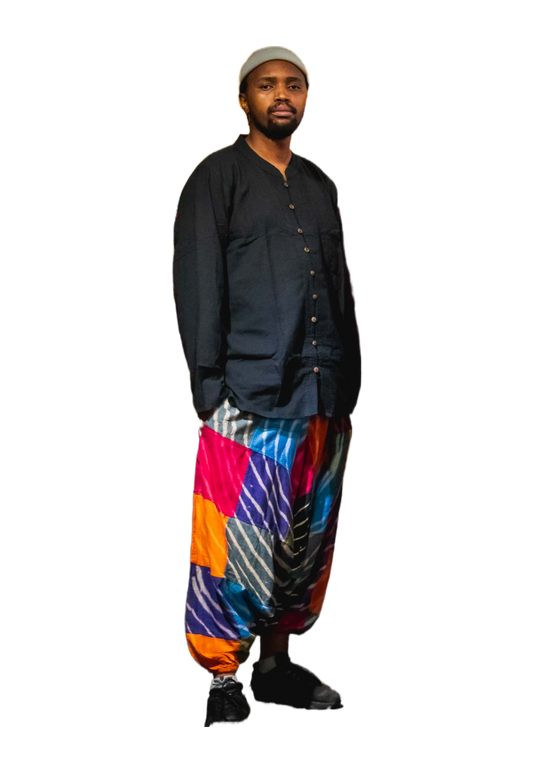 Colorful Patchwork Harem Pants for Men