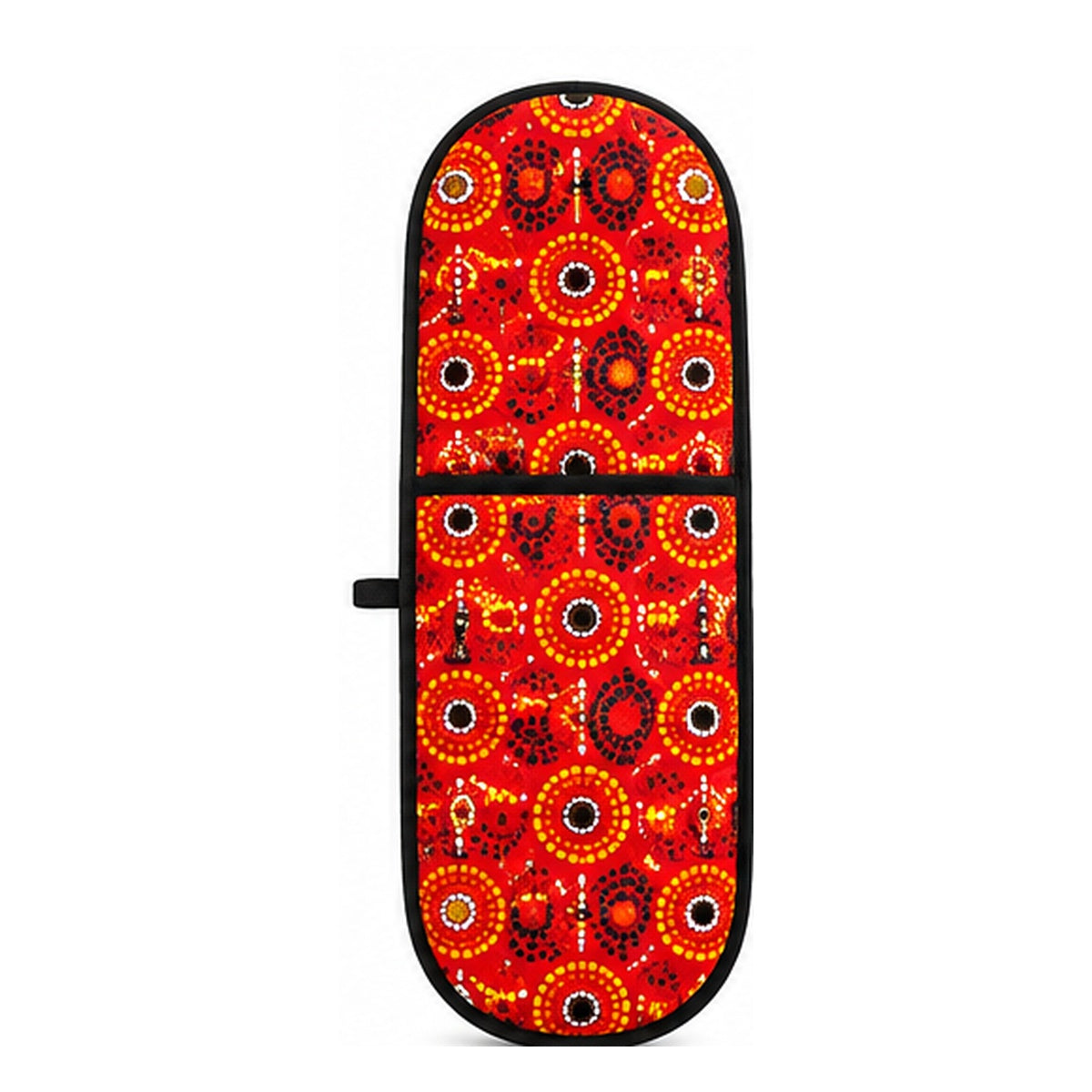 Red Circle double oven glove on white studio background