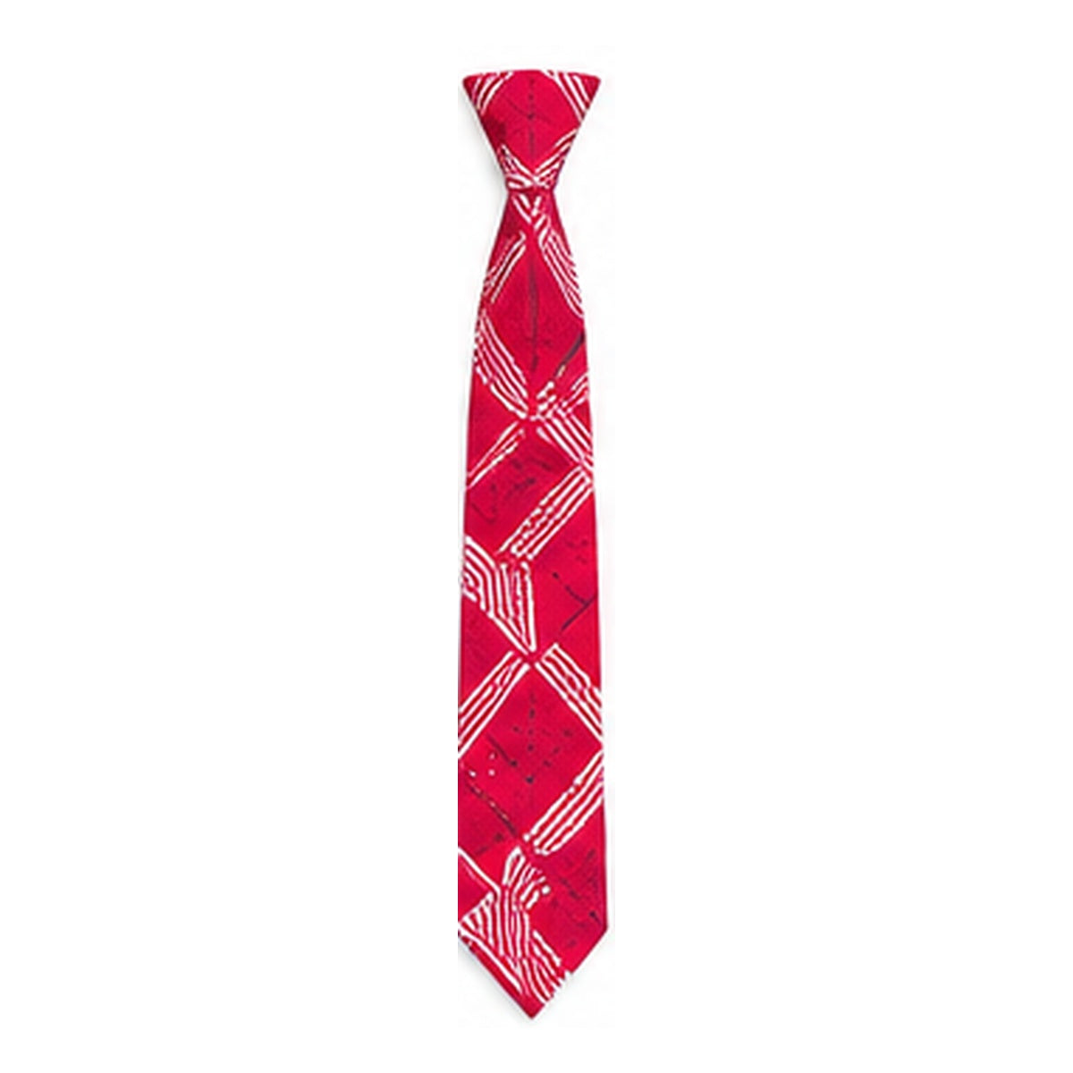 Red Herringbone necktie individual studio image
