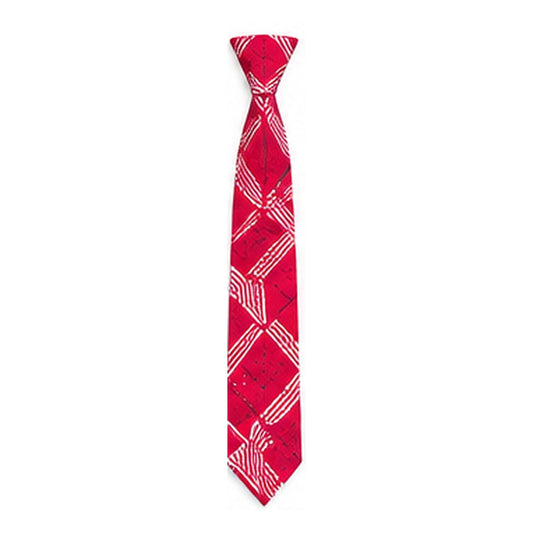 Red Herringbone necktie individual studio image